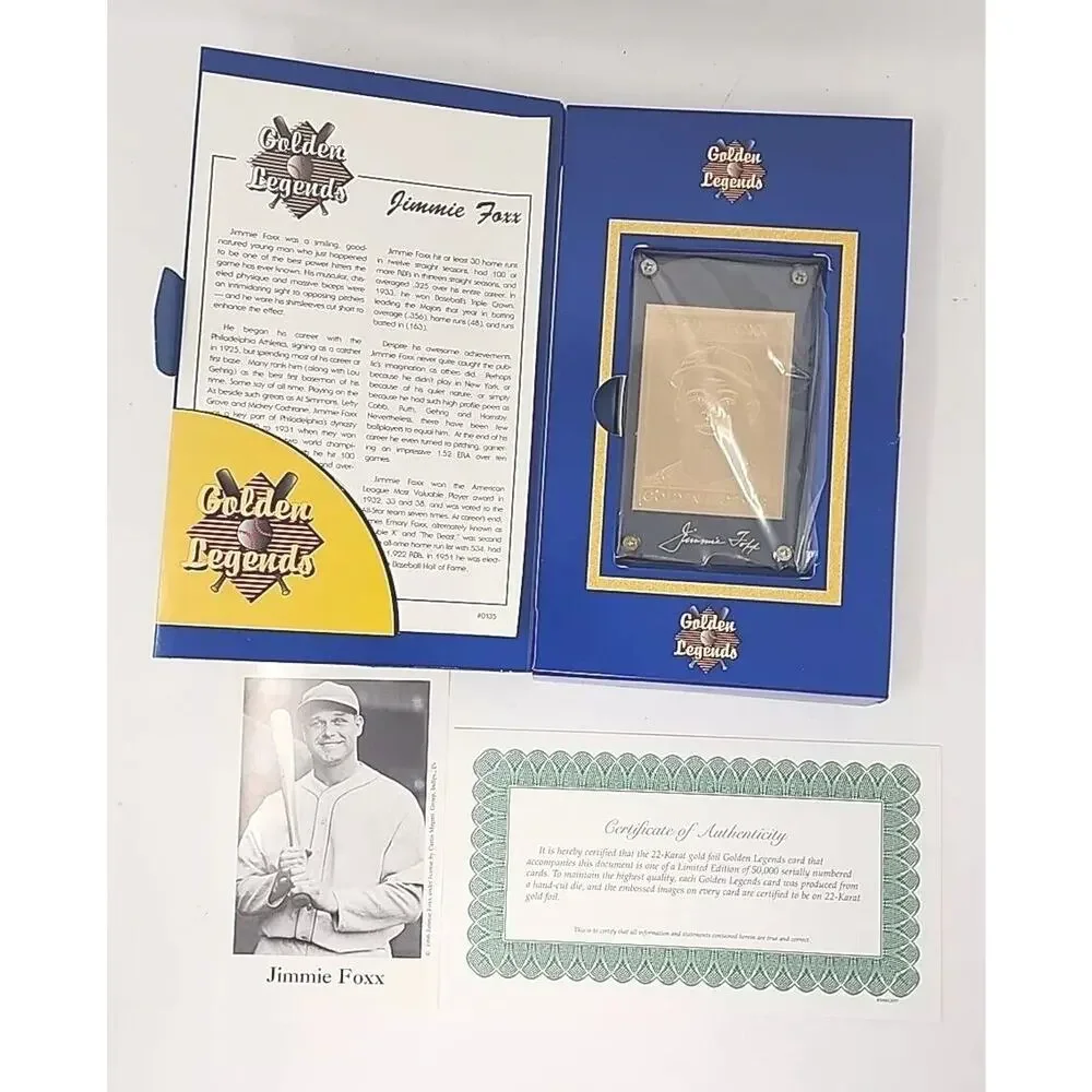 Golden Legends of Baseball Trading Cards Lot of 5 Ruth Dean Grove Foxx Mathewson